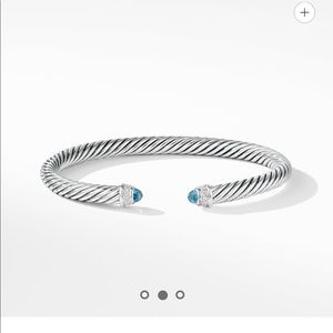 David Yurman Bracelet with Blue Topaz and Diamonds